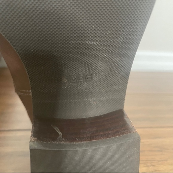 Tory Burch tan brown Leather Knee-High Boots zip up boots fall boots block heel - Picture 9 of 16